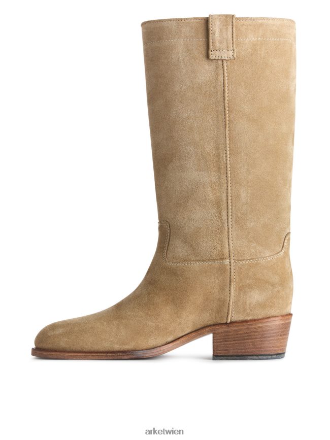 ARKET Wildlederstiefel Beige Frauen 8RF08T725 Schuhwerk