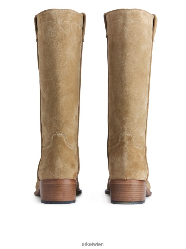 ARKET Wildlederstiefel Beige Frauen 8RF08T725 Schuhwerk