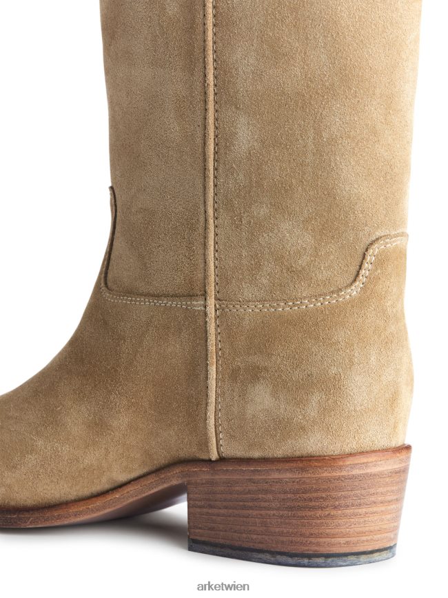 ARKET Wildlederstiefel Beige Frauen 8RF08T725 Schuhwerk