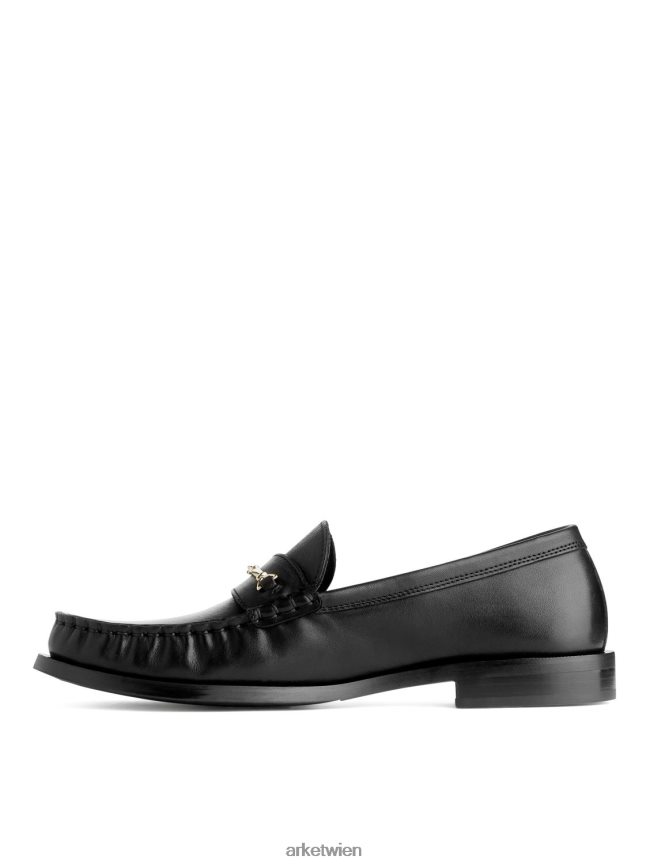 ARKET Leder-Slipper Schwarz Frauen 8RF08T686 Schuhwerk