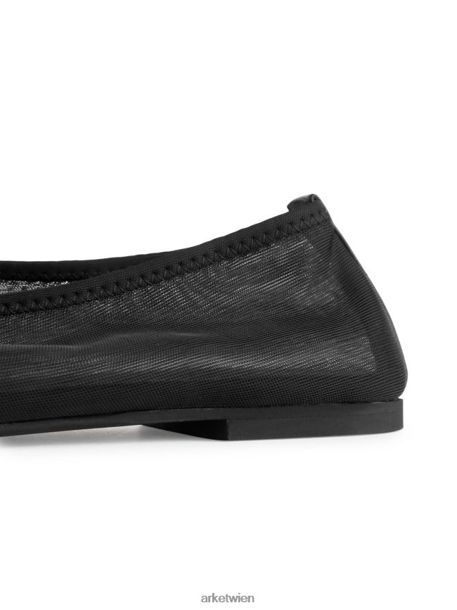 ARKET Mesh-Ballerinas Schwarz Frauen 8RF08T717 Schuhwerk