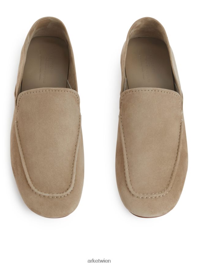 ARKET Wildleder-Slipper Beige Frauen 8RF08T688 Schuhwerk