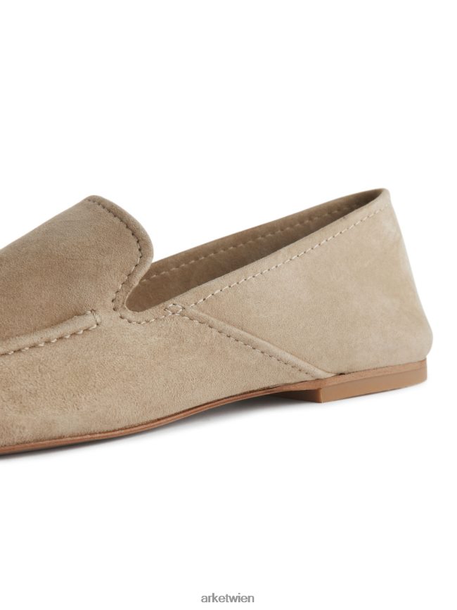 ARKET Wildleder-Slipper Beige Frauen 8RF08T688 Schuhwerk