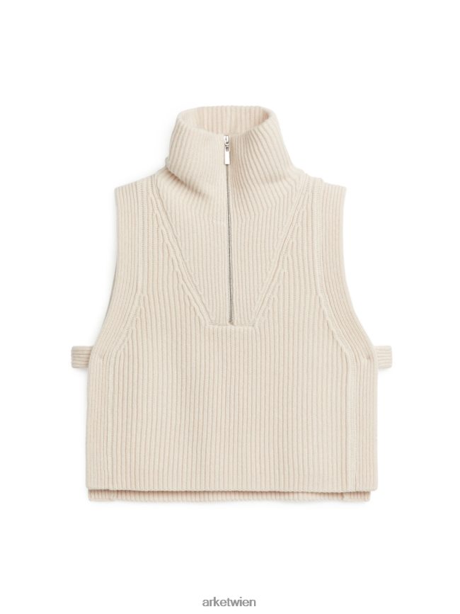 ARKET Reißverschlusskragen aus Wolle cremefarben Frauen 8RF08T844 Zubehör