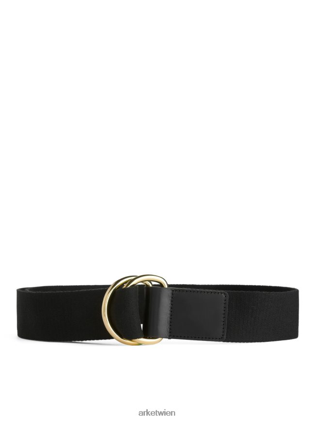 ARKET Doppelringgürtel schwarzes Gold Frauen 8RF08T831 Zubehör
