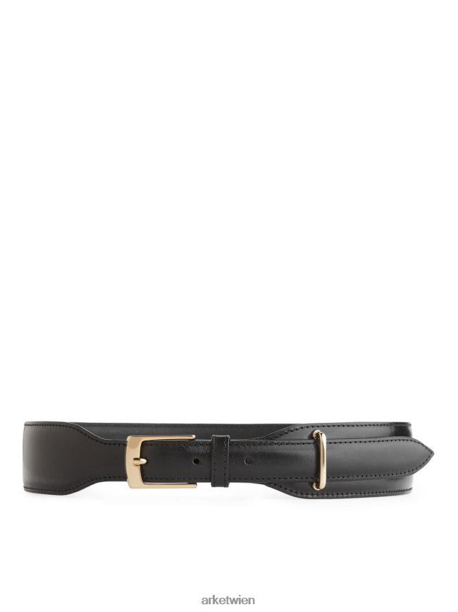 ARKET Ledergürtel mit hoher Taille Schwarz Frauen 8RF08T838 Zubehör