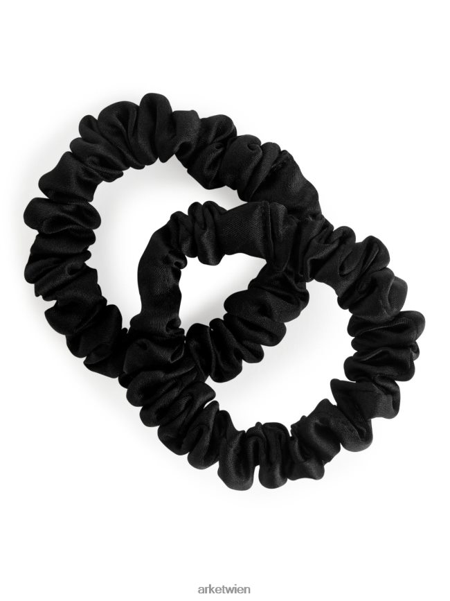 ARKET Haargummis aus Seide Schwarz Frauen 8RF08T876 Zubehör