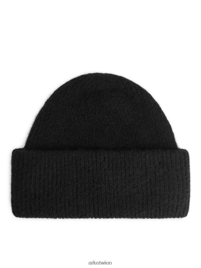 ARKET Alpaka-Merino-Mütze Schwarz Frauen 8RF08T911 Zubehör