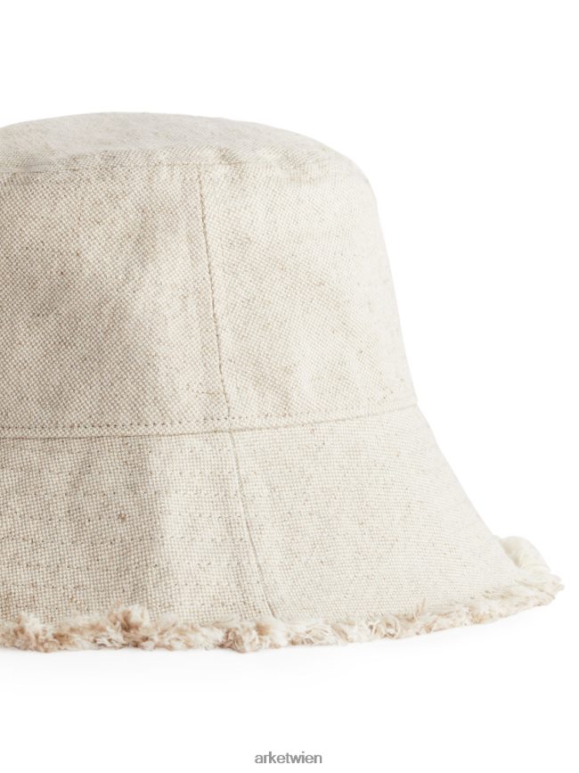 ARKET Fischerhut aus Leinenmischung Beige Frauen 8RF08T635 Zubehör