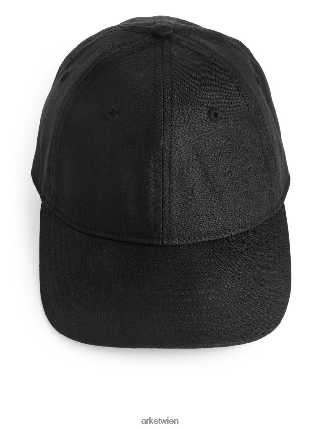 ARKET Leinenmütze Schwarz Frauen 8RF08T818 Zubehör