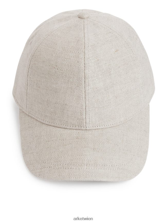 ARKET Leinenmütze hell beige Frauen 8RF08T638 Zubehör
