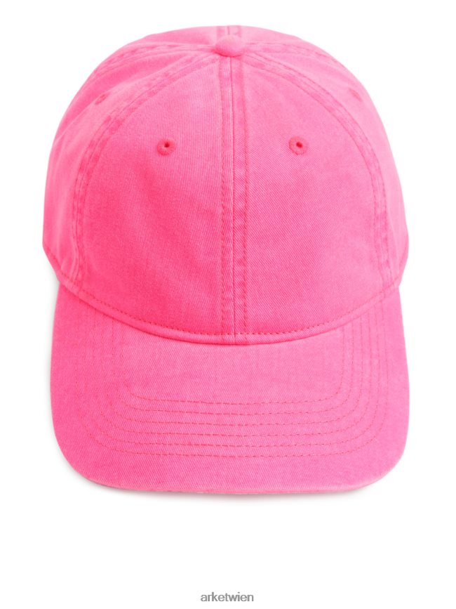 ARKET Mütze aus gewaschenem Baumwolltwill leuchtend rosa Frauen 8RF08T821 Zubehör