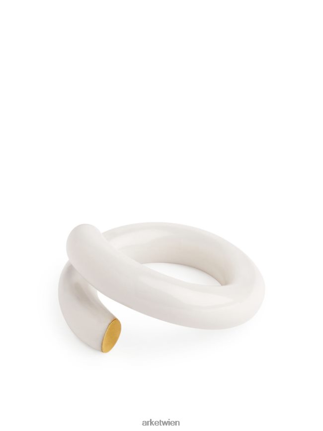ARKET Offener Ring aus Emaille Weiß Frauen 8RF08T795 Zubehör