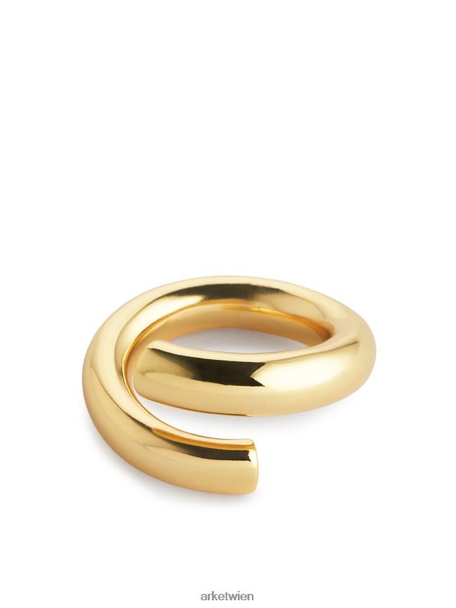ARKET vergoldeter offener Ring Gold Frauen 8RF08T801 Zubehör
