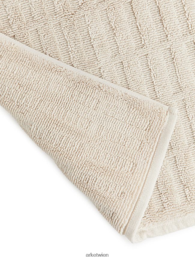 ARKET Badematte aus Baumwolle Beige unisex 8RF08T1351 Haushaltswaren