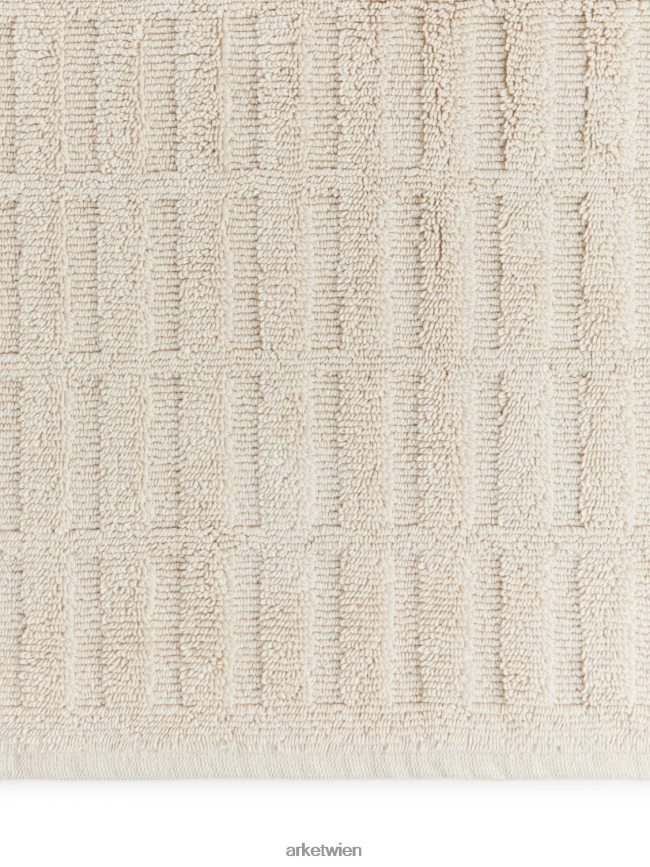 ARKET Badematte aus Baumwolle Beige unisex 8RF08T1351 Haushaltswaren