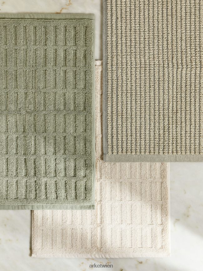 ARKET Badematte aus Baumwolle Beige unisex 8RF08T1351 Haushaltswaren