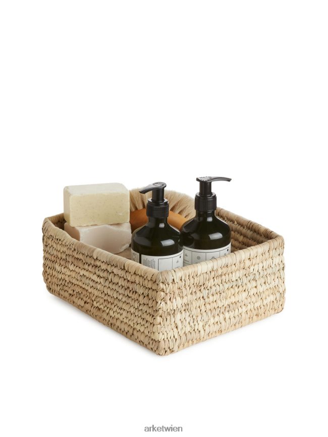 ARKET Ein World of Craft-Aufbewahrungskorb aus Palmenholz Beige unisex 8RF08T1347 Haushaltswaren