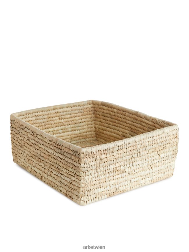 ARKET Ein World of Craft-Aufbewahrungskorb aus Palmenholz Beige unisex 8RF08T1348 Haushaltswaren