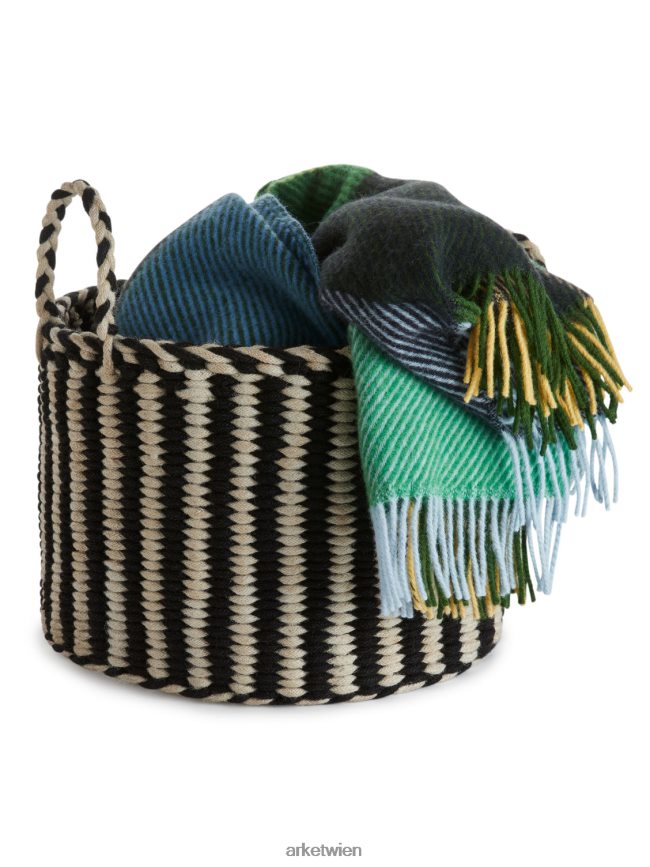 ARKET Aufbewahrungskorb 41 cm beige/schwarz unisex 8RF08T1355 Haushaltswaren