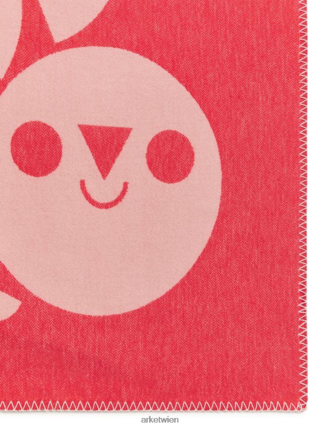 ARKET Künstler-Edition-Baumwolldecke rot-Weiss unisex 8RF08T1727 Haushaltswaren