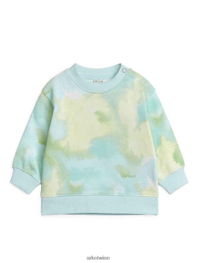 ARKET Baumwoll-Sweatshirt blau/batik Kinder 8RF08T1698 Kleidung