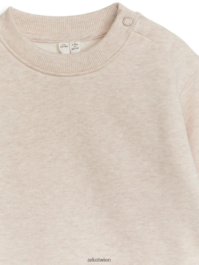 ARKET Baumwoll-Sweatshirt mit lockerer Passform Hafermelange Kinder 8RF08T1737 Kleidung