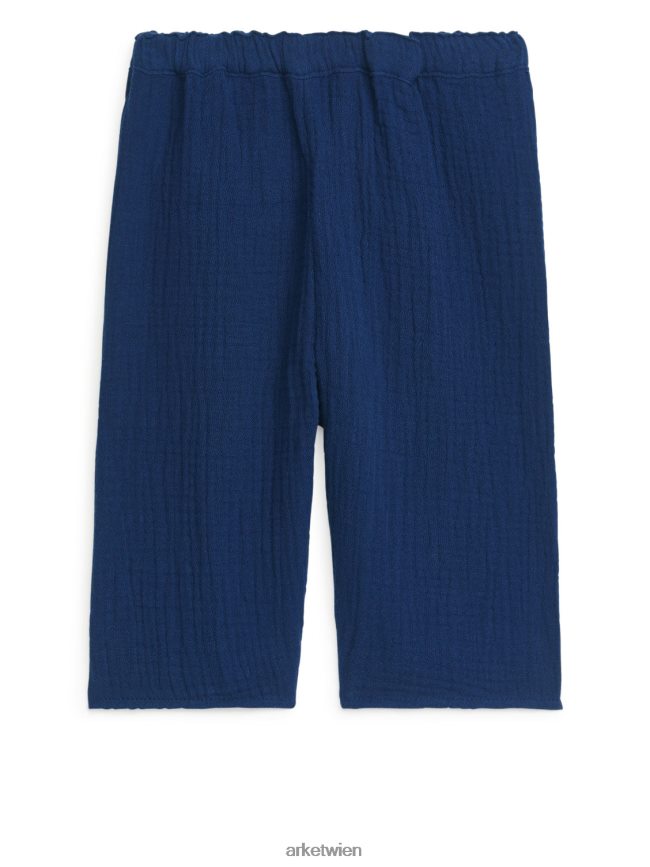 ARKET Hose aus Baumwoll-Musselin Dunkelblau Kinder 8RF08T1769 Kleidung