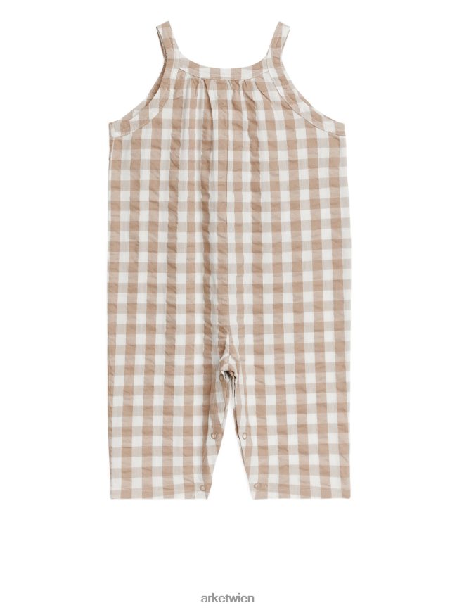 ARKET Insgesamt Seersucker beige/kariert Kinder 8RF08T1706 Kleidung