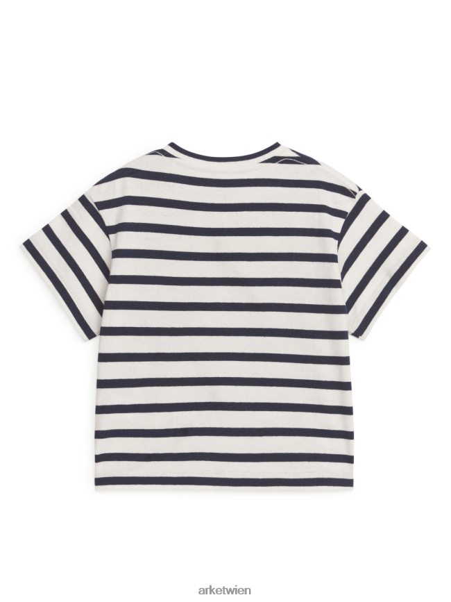 ARKET Kurzarm-T-Shirt dunkelblau/weiß Kinder 8RF08T1723 Kleidung