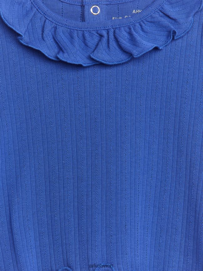 ARKET Pointelle-Oberteil Blau Kinder 8RF08T1722 Kleidung