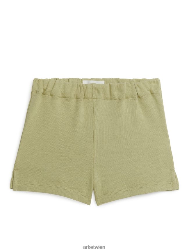 ARKET Shorts aus Baumwollfrottee Khakigrün Kinder 8RF08T1742 Kleidung