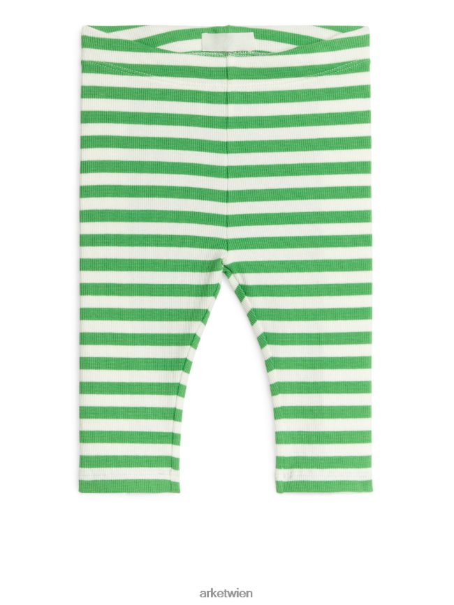 ARKET gerippte Leggings Grün Weiß Kinder 8RF08T1713 Kleidung