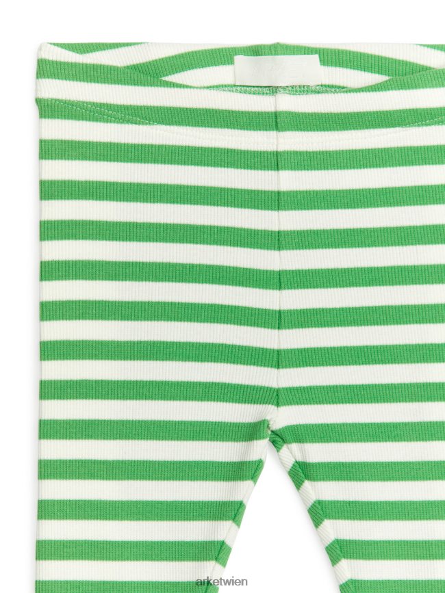 ARKET gerippte Leggings Grün Weiß Kinder 8RF08T1713 Kleidung