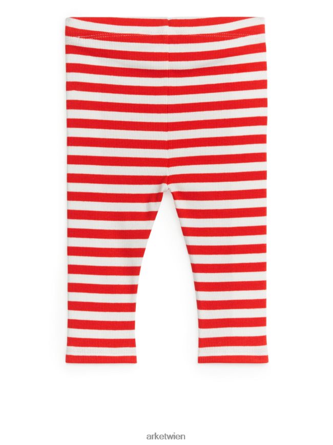 ARKET gerippte Leggings weiß Rot Kinder 8RF08T1726 Kleidung