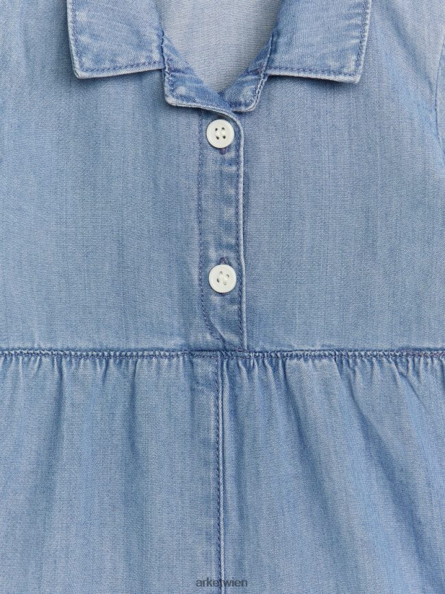 ARKET kurzer Jeansoverall hellblau Kinder 8RF08T1721 Kleidung