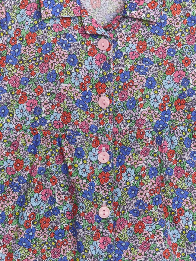 ARKET kurzer Overall aus Baumwolle mehrfarbig/blumig Kinder 8RF08T1733 Kleidung