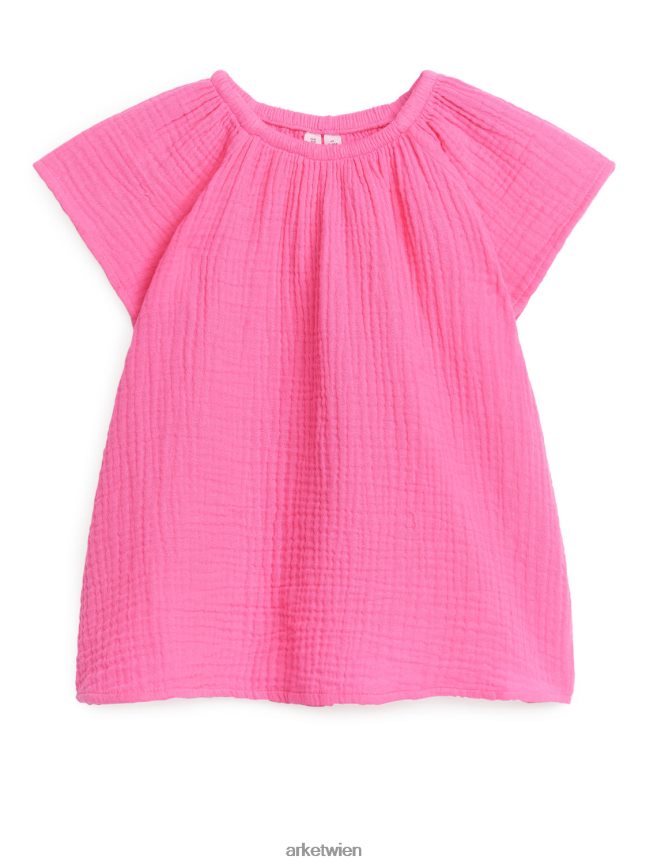 ARKET kurzes Käsetuchkleid Rosa Kinder 8RF08T1739 Kleidung