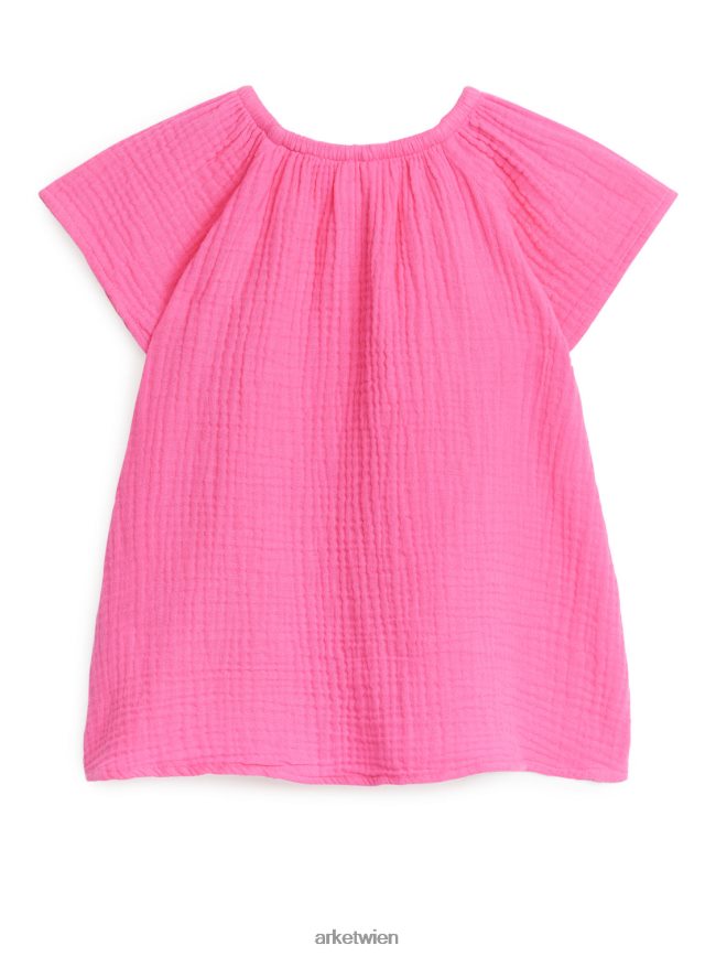 ARKET kurzes Käsetuchkleid Rosa Kinder 8RF08T1739 Kleidung