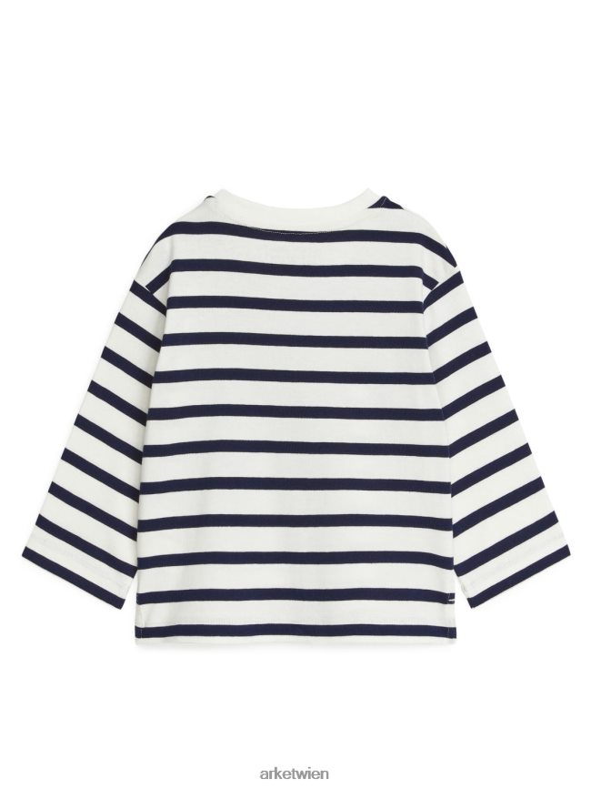 ARKET langärmliges Oberteil weiß Blau Kinder 8RF08T1766 Kleidung