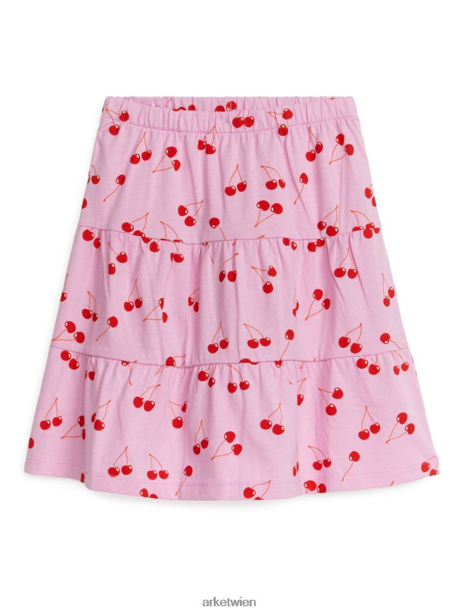ARKET Bedruckter Jerseyrock Pink Rot Kinder 8RF08T1389 Kleidung