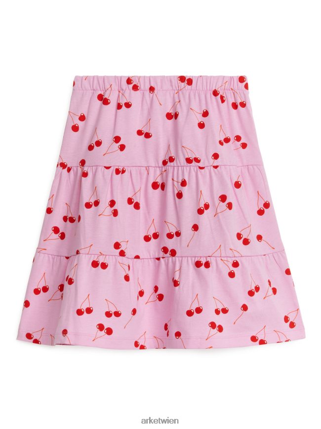 ARKET Bedruckter Jerseyrock Pink Rot Kinder 8RF08T1389 Kleidung