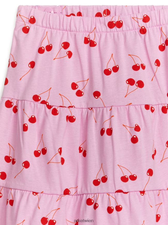 ARKET Bedruckter Jerseyrock Pink Rot Kinder 8RF08T1389 Kleidung