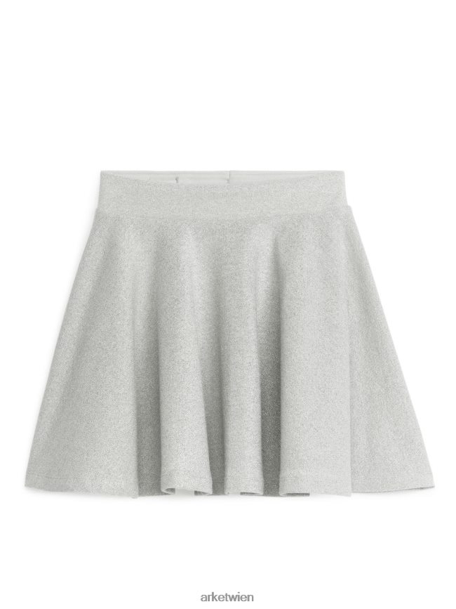 ARKET Glitzerrock Silber Kinder 8RF08T1386 Kleidung