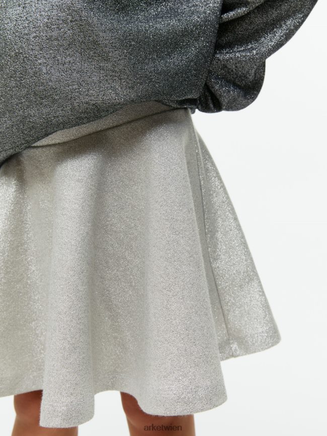 ARKET Glitzerrock Silber Kinder 8RF08T1386 Kleidung