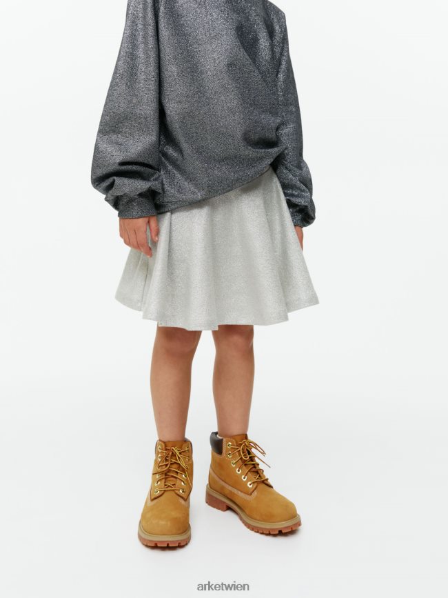ARKET Glitzerrock Silber Kinder 8RF08T1386 Kleidung
