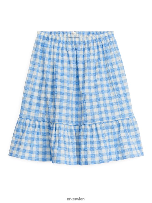 ARKET Stufenrock weiß Blau Kinder 8RF08T1384 Kleidung