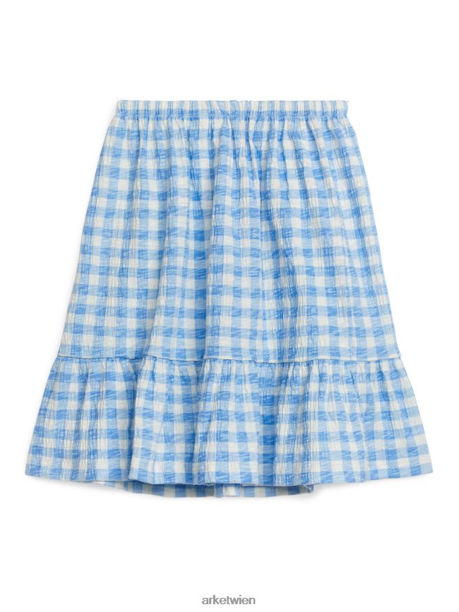 ARKET Stufenrock weiß Blau Kinder 8RF08T1384 Kleidung