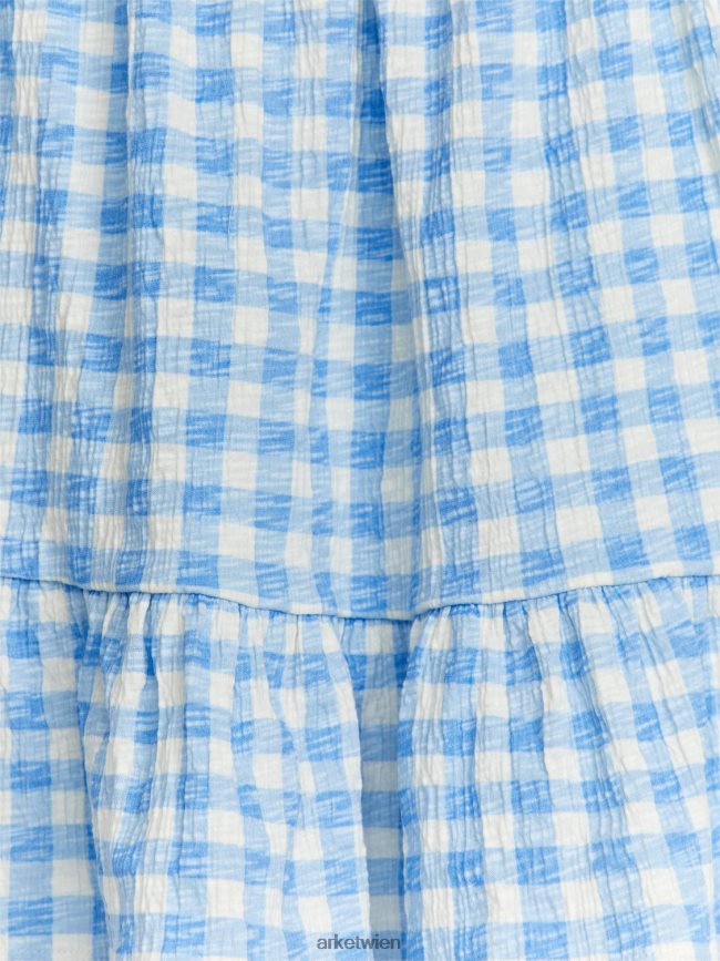 ARKET Stufenrock weiß Blau Kinder 8RF08T1384 Kleidung