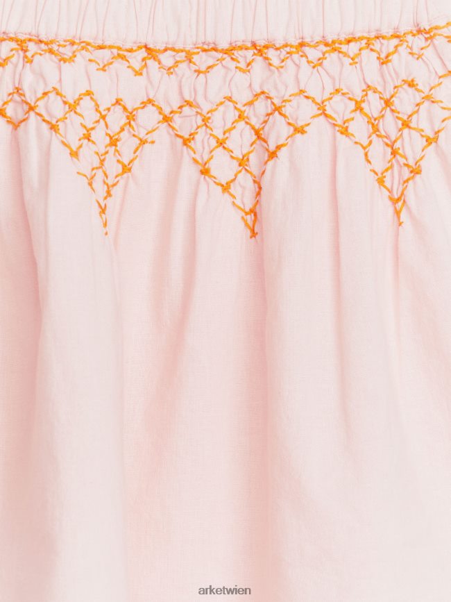 ARKET bestickter Leinenrock Rosa Kinder 8RF08T1385 Kleidung